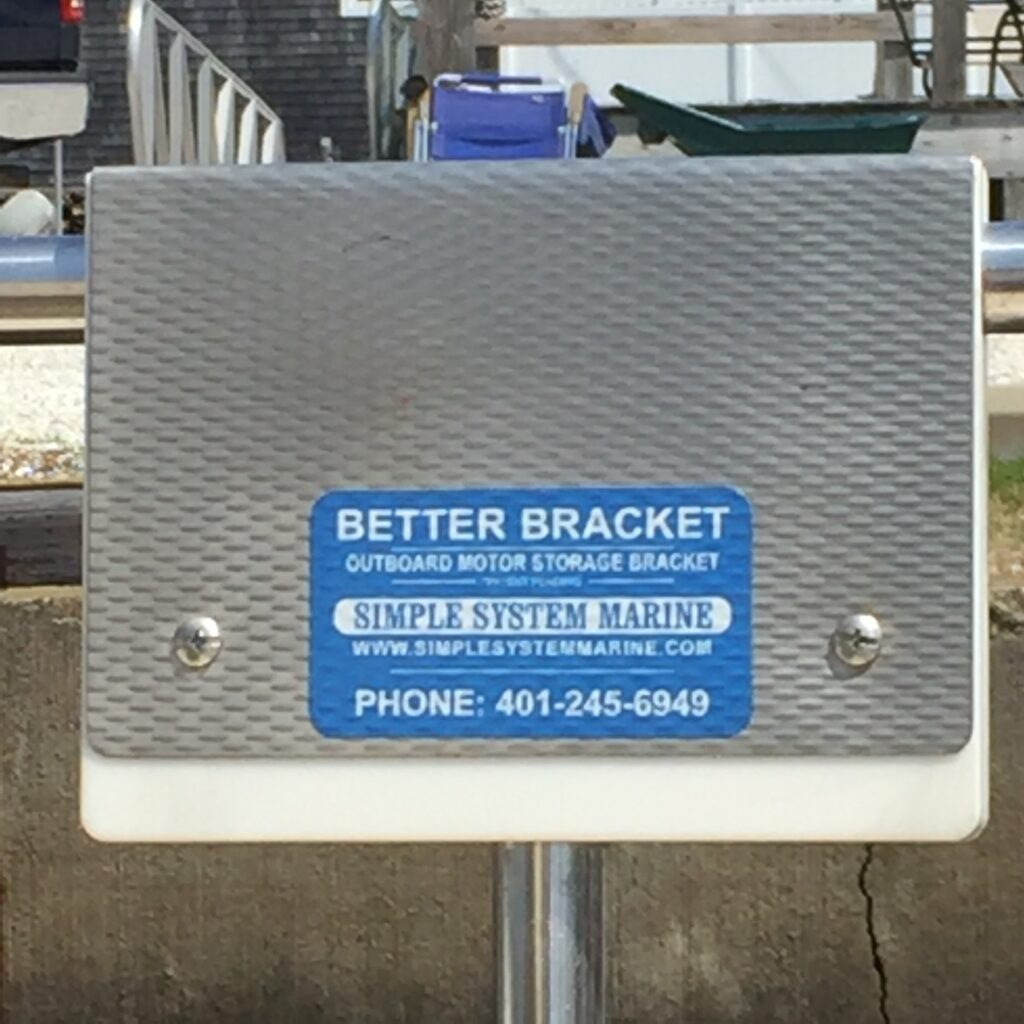 Better Bracket outboard motor storage bracket