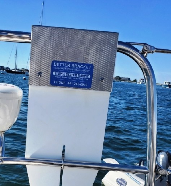 Heavy Duty Double Rail Outboard Motor Bracket. Holds Motors up to 120 pounds